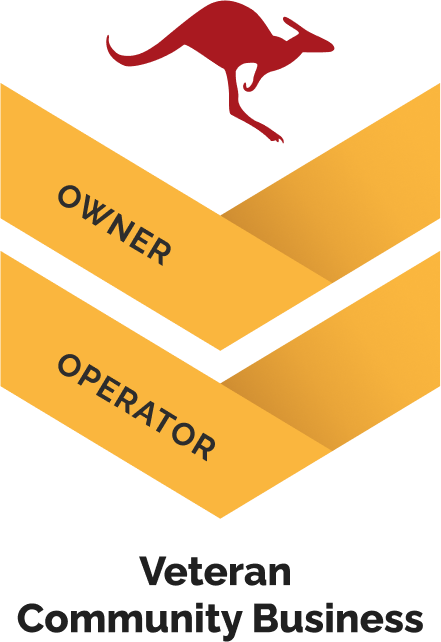 Veteran Community Business badge - veteran owner and operator